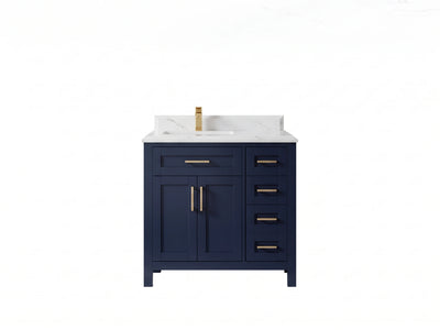 Cambridge 36 in. W x 22 in. D Left Offset Sink Bathroom Vanity