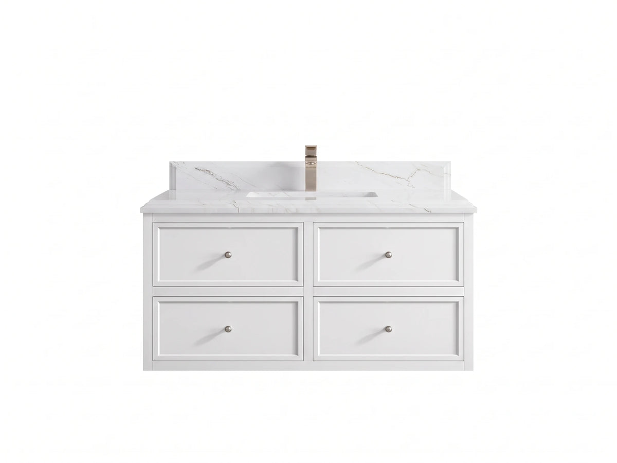 Roswell Floating 42 in. W x 22 in. D Single Sink Bathroom Vanity