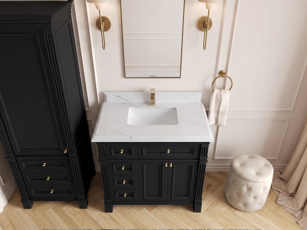 Paris 36 in. W x 22 in. D Center Sink Bathroom Vanity