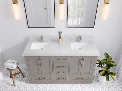 Boston 60 in. W x 22 in. D Double Sink Bathroom Vanity