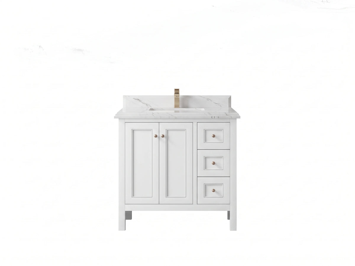 Nashville 36 in. W x 22 in. D Left Offset Sink Bathroom Vanity
