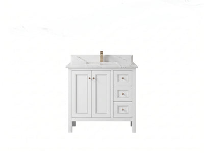 Nashville 36 in. W x 22 in. D Left Offset Sink Bathroom Vanity