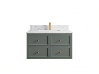 Roswell Floating 36 in. W x 22 in. D Center Sink Bathroom Vanity
