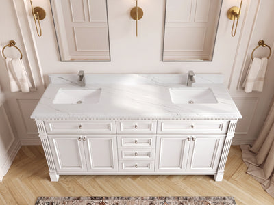 Paris 72 in. W x 22 in. D Double Sink Bathroom Vanity