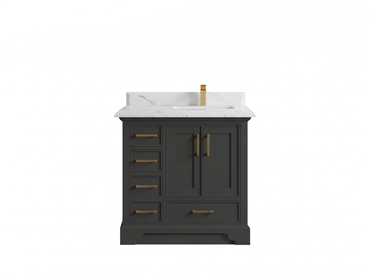 Charlotte 36 in. W x 22 in. D Right Offset Sink Bathroom Vanity