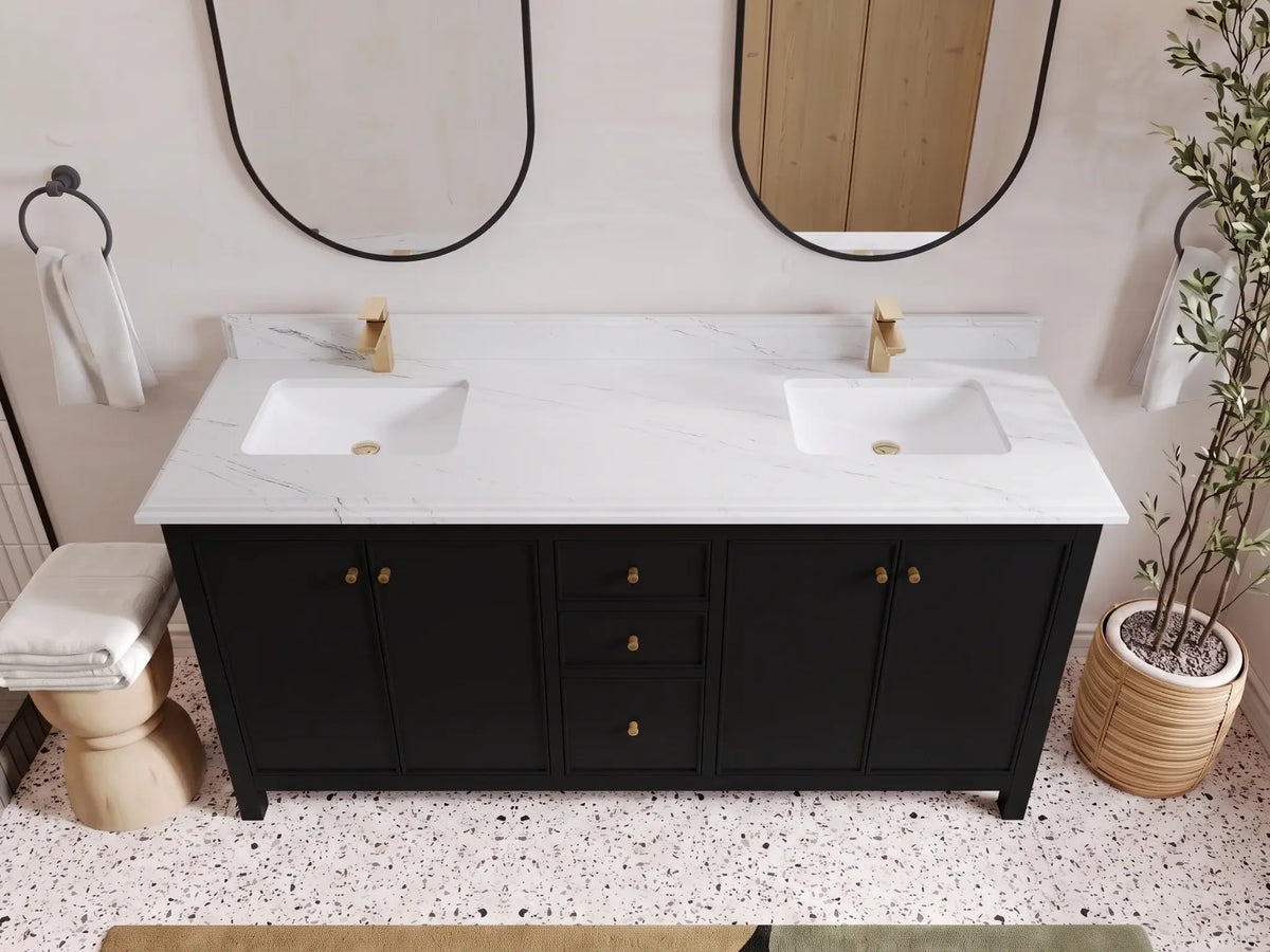 Chicago 72 in. W x 22 in. D Double Sink Bathroom Vanity