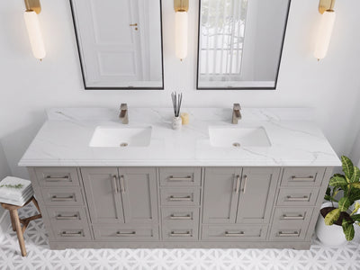 Boston 84 in. W x 22 in. D Double Sink Bathroom Vanity