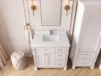 Paris 36 in. W x 22 in. D Bathroom Vanity with Center Sink