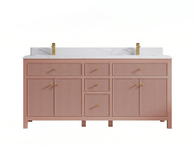 Sonoma 72 in W x 22 in D Free Standing Reeded Double Sink Bathroom Vanity