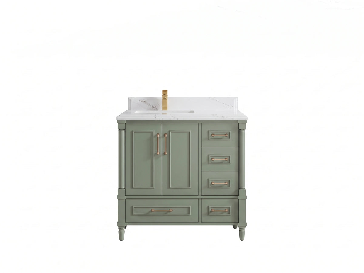Aberdeen 36 in. W x 22 in. D Left Offset Sink Bathroom Vanity