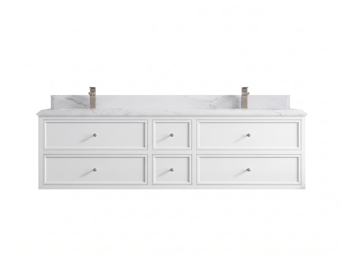 Roswell Floating 72 in. W x 22 in. D Double Sink Bathroom Vanity