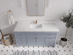 Sonoma 60 in W x 22 in D Free Standing Reeded Single Sink Bathroom Vanity - photo 38
