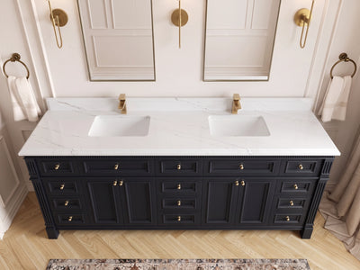 Paris 84 in. W x 22 in. D Double Sink Bathroom Vanity