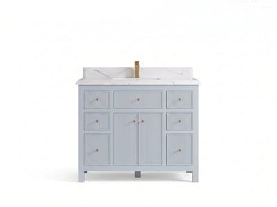 Sonoma 42 in W x 22 in D Free Standing Reeded Single Sink Bathroom Vanity