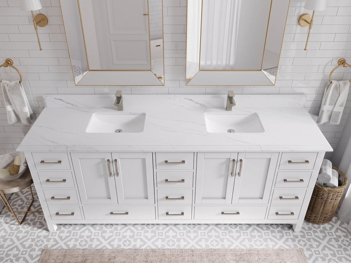 Malibu 84 in. W x 22 in. D Double Sink Bathroom Vanity