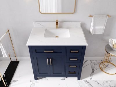Cambridge 36 in. W x 22 in. D Single Center Sink Bathroom Vanity