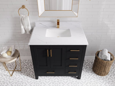 Malibu 36 in. W x 22 in. D Bathroom Vanity Center Sink