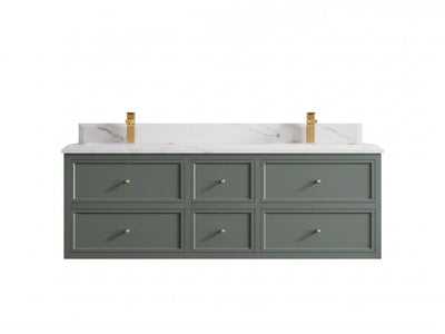 Roswell Floating 60 in. W x 22 in. D Double Sink Bathroom Vanity