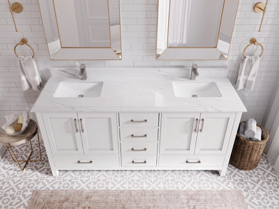 Malibu 72 in. W x 22 in. D Double Sink Bathroom Vanity