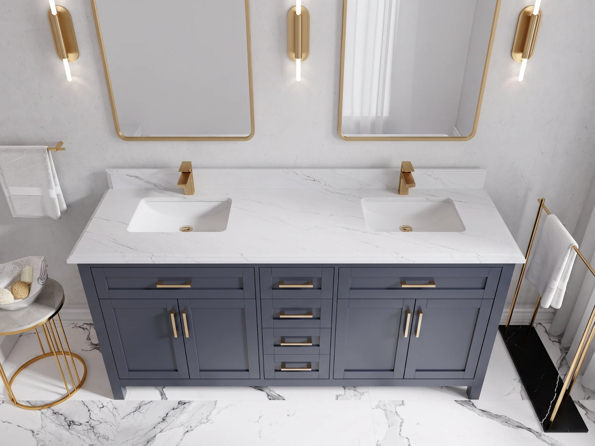Cambridge 72 in. W x 22 in. D Double Sink Bathroom Vanity