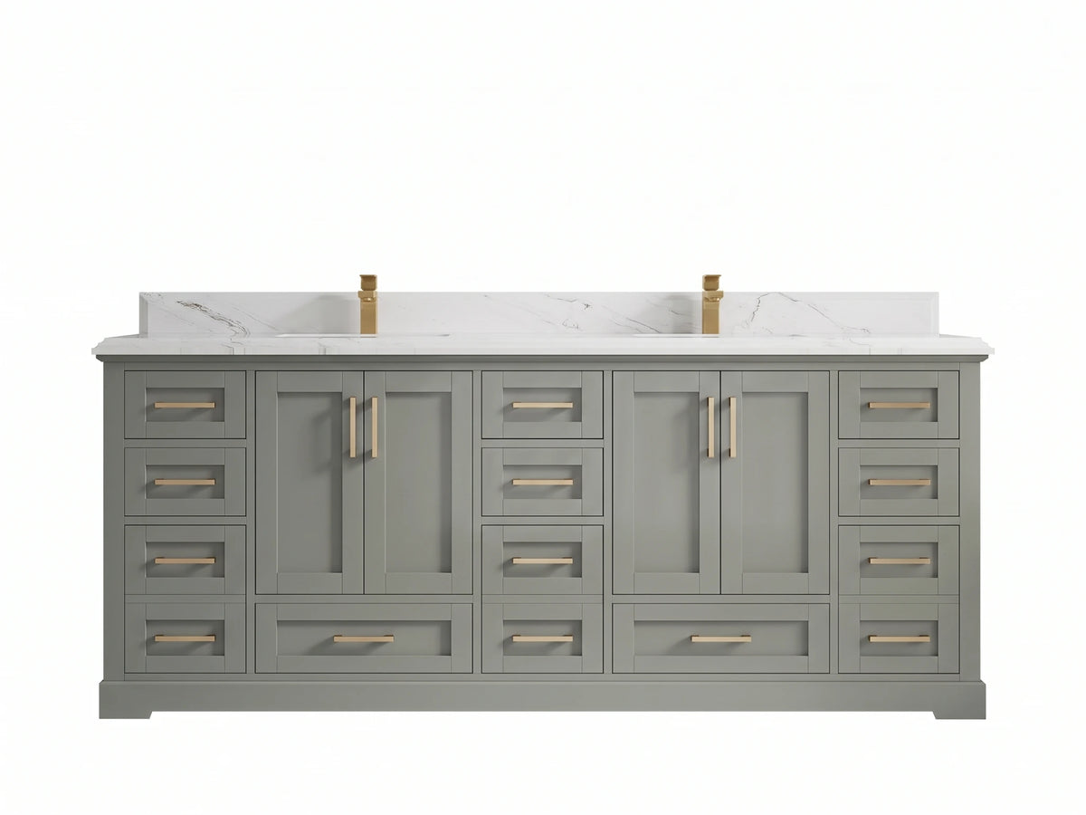 Boston 84 in. W x 22 in. D Double Sink Bathroom Vanity