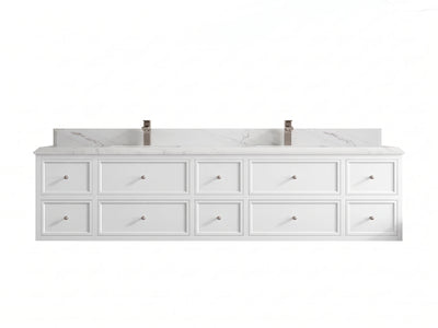 Roswell Floating 84 in. W x 22 in. D Double Sink Bathroom Vanity