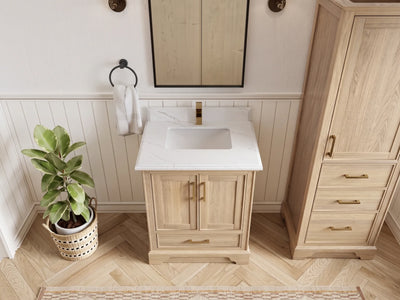 Charlotte White Oak 30 in. W x 22 in. D Single Sink Bathroom Vanity