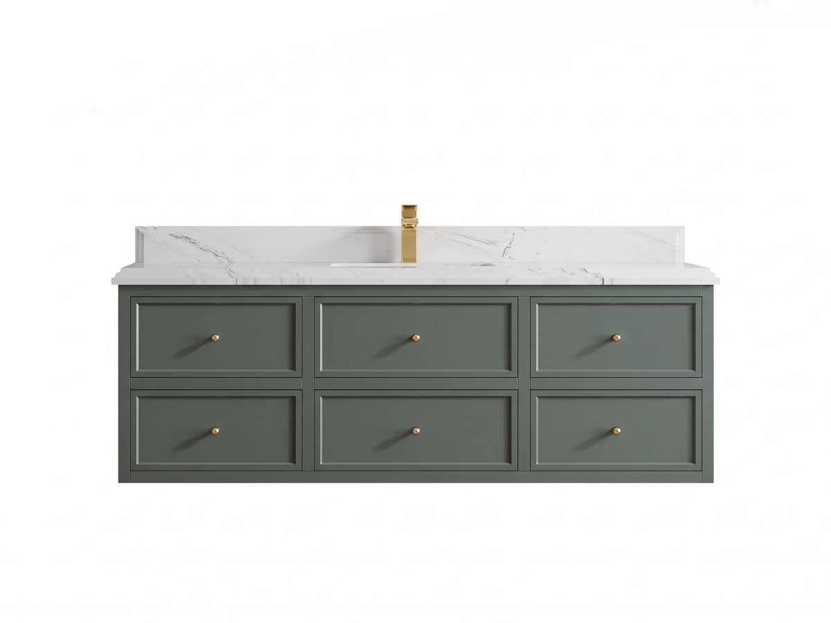 Roswell Floating 60 in. W x 22 in. D Single Sink Bathroom Vanity