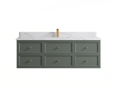 Roswell Floating 60 in. W x 22 in. D Single Sink Bathroom Vanity