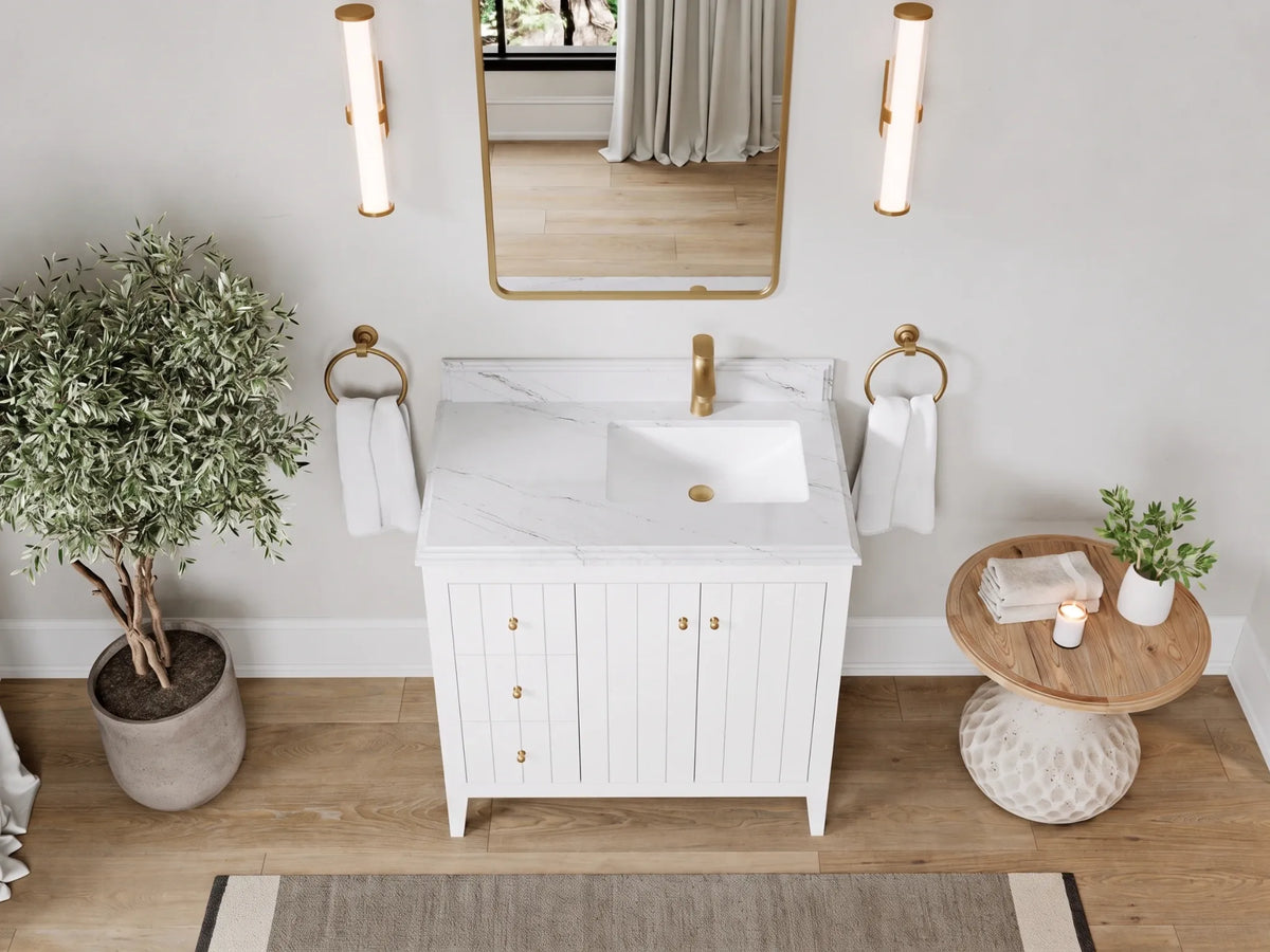 Atlanta 36 in. W x 22 in. D Right Offset Sink Bathroom Vanity
