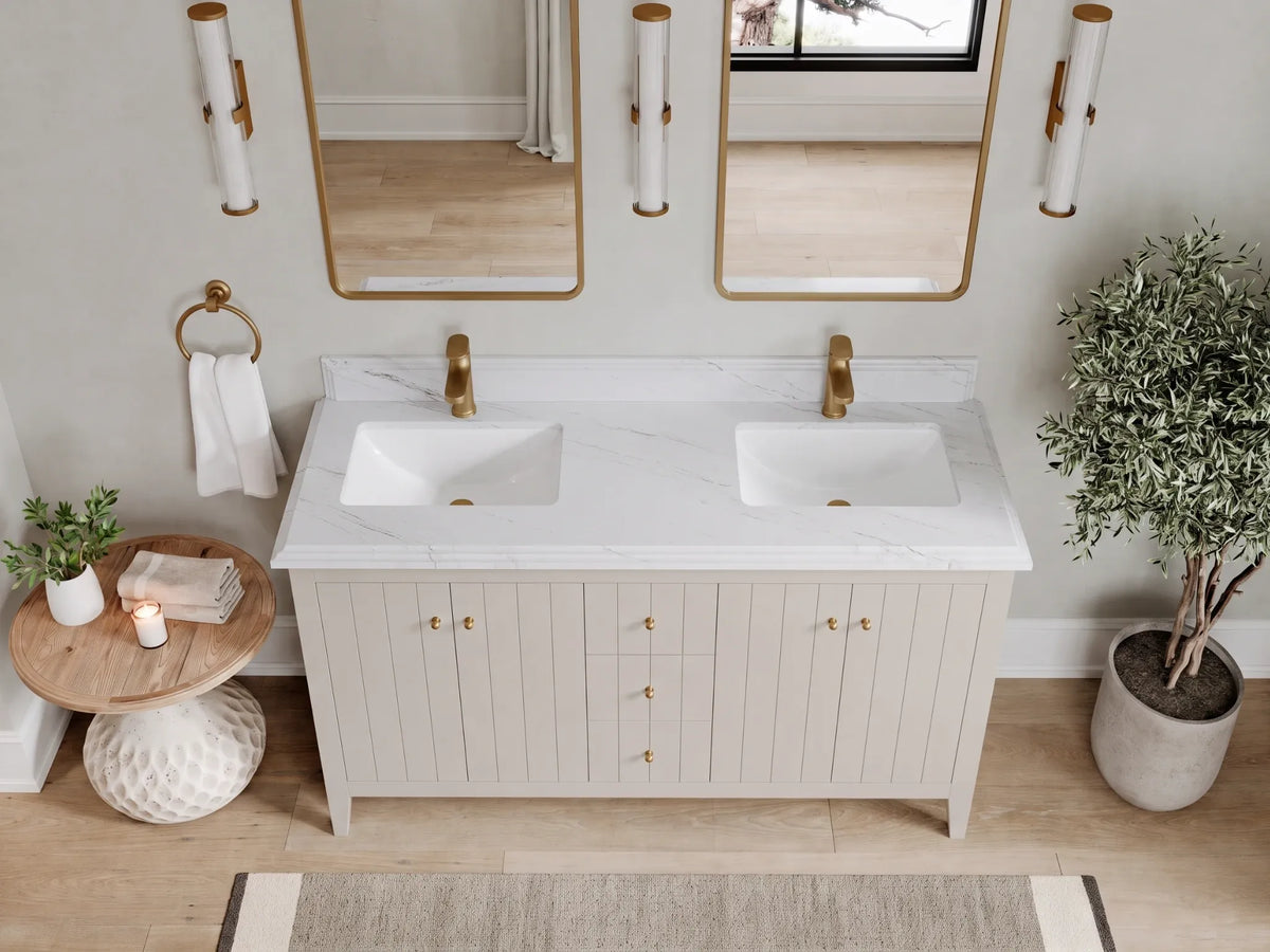 Atlanta 60 in. W x 22 in. D Double Sink Bathroom Vanity