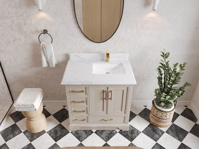 Charlotte 36 in. W x 22 in. D Right Offset Sink Bathroom Vanity