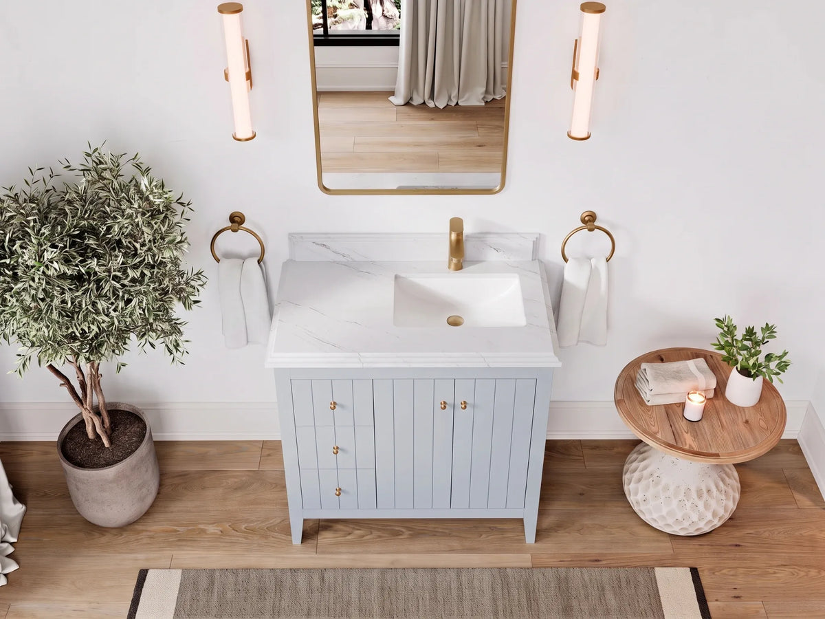 Atlanta 36 in. W x 22 in. D Right Offset Sink Bathroom Vanity