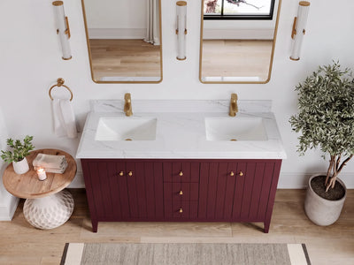 Atlanta 60 in. W x 22 in. D Double Sink Bathroom Vanity