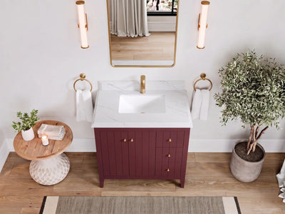 Atlanta 36 in. W x 22 in. D Center Sink Modern Bathroom Vanity