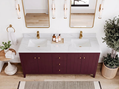 Atlanta 72 in. W x 22 in. D Double Sink Bathroom Vanity