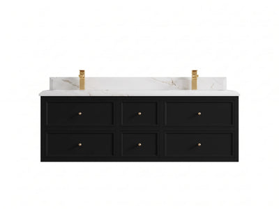 Roswell Floating 60 in. W x 22 in. D Double Sink Bathroom Vanity