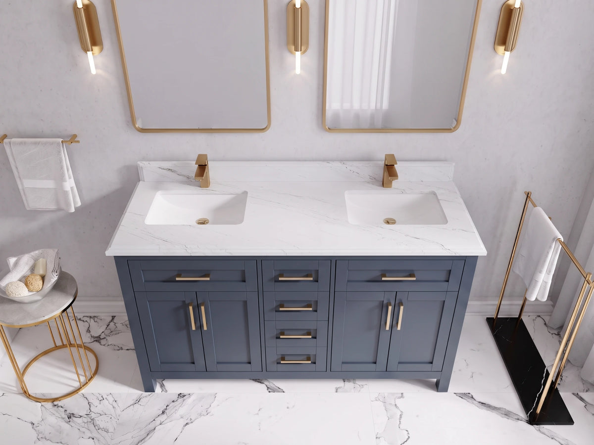 Cambridge 60 in. W x 22 in. D Double Sink Bathroom Vanity