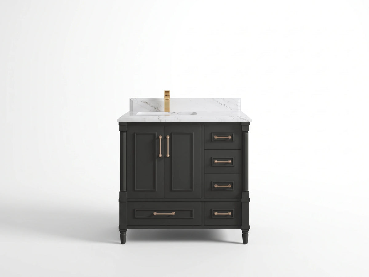 Aberdeen 36 in. W x 22 in. D Left Offset Sink Bathroom Vanity