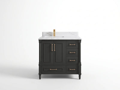 Aberdeen 36 in. W x 22 in. D Left Offset Sink Bathroom Vanity
