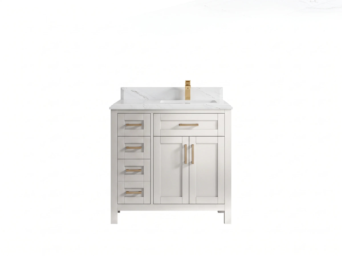 Cambridge 36 in. W x 22 in. D Right Offset Sink Bathroom Vanity