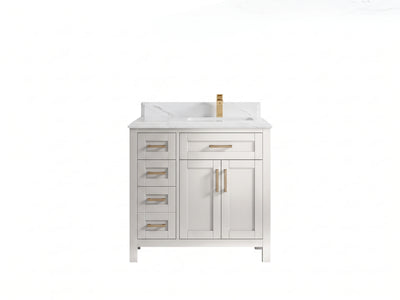 Cambridge 36 in. W x 22 in. D Right Offset Sink Bathroom Vanity
