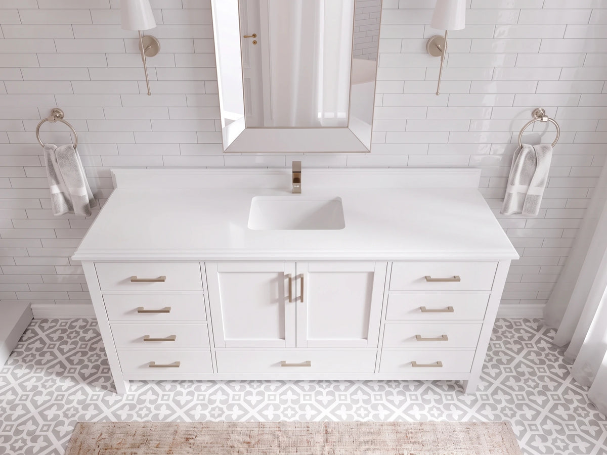 Malibu 72 in. W x 22 in. D Single Sink Bathroom Vanity