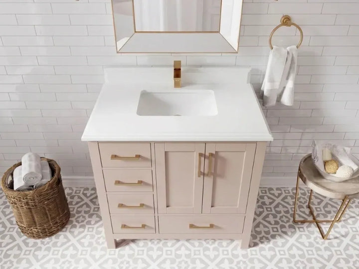 Malibu 36 in. W x 22 in. D with Center Sink Bathroom Vanity - photo 14