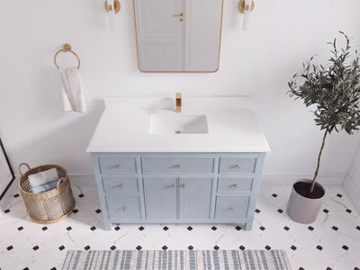 Sonoma 48 in W x 22 in D Free Standing Reeded Single Sink Bathroom Vanity