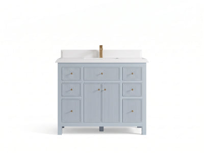 Sonoma 42 in W x 22 in D Free Standing Reeded Single Sink Bathroom Vanity