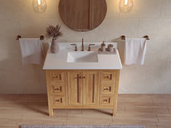 Nashville Teak Wood 42 in. W x 22 in. D Single Sink Bathroom Vanity - photo 37