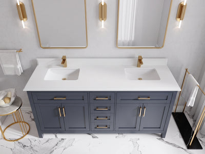 Cambridge 72 in. W x 22 in. D Double Sink Bathroom Vanity