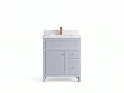 Sonoma 30 in W x 22 in D Reeded Free Standing Single Sink Bathroom Vanity