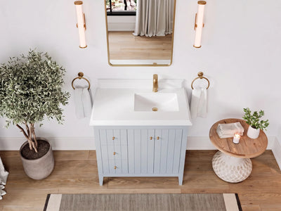 Atlanta 36 in. W x 22 in. D Right Offset Sink Bathroom Vanity